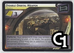 Disable Orbital Weapon